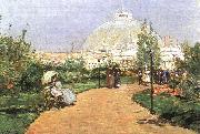 Childe Hassam The Chicago Exhibition, Crystal Palace Sweden oil painting artist